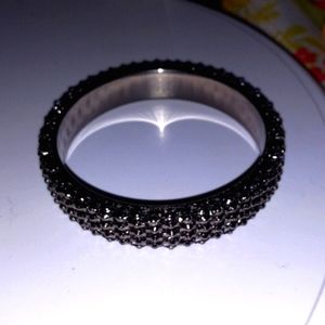 Chain Mail on Stainless Bangle Bracelet